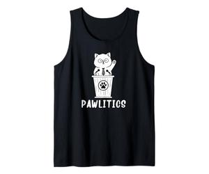 Pawlitics Jeu de Mots politiques avec Chien Mignon Débardeur