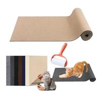 Pawmingle Cat Scratching Carpet, Sticky Scratch Wall Mat, Cat Scratching Mat, Cat Scratch Furniture Protector, Trimmable Cat Scratching Pad for Cat Tree, Steps (Beige, 40cm*100cm(15.7in*39.4in))