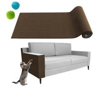 Pawmingle Tapis griffoir autocollant pour chat - Protection murale - Pour escalade - Canapé d'angle - Marron - 30 x 100 cm