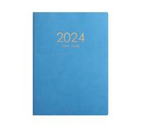 Pawnath 2024 Carnet de Plan Bleu Calendrier Épaissis Cahier de Plan Quotidien Cahier Semainier Matériel Scolaire pour Bureau