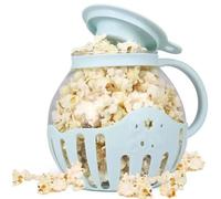 Pawnath Machine à pop-corn pour micro-ondes, seau, bol à micro-ondes, mini machine, couvercle en silicone sûr, machine à pop-corn, bleu