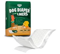PAWPANG Lot de 100 doublures de Couches jetables pour Chiens mâles et Femelles, 4 Tailles au Choix, Inserts de Couche pour Chien s'adaptent à la Plupart des Types de Couches pour Chiens - Bandes