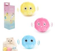 Pawparadise Fluffyball-3 Pack Paw Paradise Cat Toy,Light Up,3 Colors-3 Animal Sounds,Paw Paradise Fluffy Ball for Cat,Can Be Infused Catnip,Interactive Squeaky Cat Ball Toys for Indoor Play (A1)