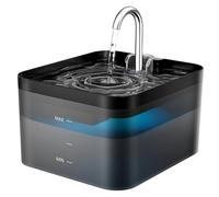 PawPoll Fontaine a Eau Chat, 2,2L, Super Silencieuse, Filtre à Carbone Activé, Facile à Mettoyer, Distributeur Eau Chat avec LED, Convient à Plusieurs Animaux de Compagnie