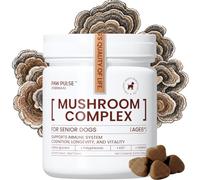 Pawpulse Formula Champignon queue de dinde pour chiens - Défense des lipomes, des bosses et des bosses - Soutien immunitaire fonctionnel 7 en 1 avec Reishi et crinière de lion - Cerveau, vitalité