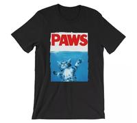 Paws-2 T-Shirt. Jaws Movie Black XXL