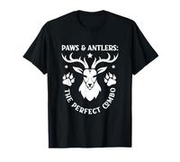 Paws & Antlers Hunts Chasse Chien Humour Hunter T-Shirt