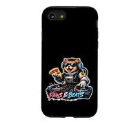 Paws & Beats DJ Cat, Ambiance de fête pour Les Amateurs de Musique Coque pour iPhone SE (2020) / 7/8