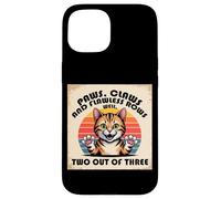 Paws Claws and Flawless Rows Well Two Out of Three Coque pour iPhone 15
