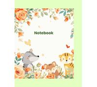 Paws, Claws & Petal Draws: Fun Lined Notebook for Kids: Creative Writing Composition Book with adorable Animals and Flowers, Ages 5-12, 100 Pages