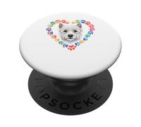 Paws Dye Heart West Highland White Terrier Westie PopSockets PopGrip Adhésif
