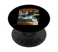 Paws on books eyes on treats PopSockets PopGrip Adhésif