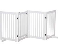 Paws Paws Dog Rack pour animaux Clôture de sécurité pliable Pieds de soutien 75 cm blanc
