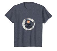 Paws & Reflect: Citation inspirante pour Les Amoureux des Chats T-Shirt, Enfant, Bleu Chiné, 3 Ans