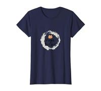 Paws & Reflect: Citation inspirante pour Les Amoureux des Chats T-Shirt, Femme, Bleu Marine, XL