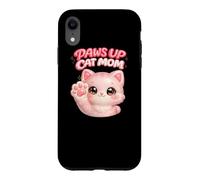 Paws Up Cat Mom Mignon Kawaii Chaton Amant Cadeau Drôle Coque pour iPhone XR
