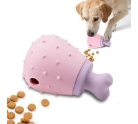 PawSailor Jouet Interactif pour Chien, Jouet Chien Distributeur Friandises Lent Puzzle Silicone Design Patte Poulet, Anti Ennui Stimulation Mentale Nettoyage Dents Enrichissement Qi, Rosa