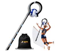 PawSet Apex Spike Trainer - Entraîneur de volley-ball avec crochet à balle et perche réglable de 45,7 à 139,7 cm - Équipement d'entraînement à crampons de volleyball - Crochet flexible compatible avec