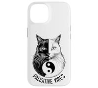 Pawsitive Vibes Yin Tang Zen pour Professeur de Yoga pour Amoureux des Chats Coque pour iPhone 14