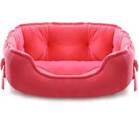 pawstrip Lit princesse mignonne pour chien et chiot de petite taille, lit respirant avec nœud papillon pour animal domestique et chaton, bas imperméable (fuchsia, S)