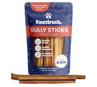 Pawstruck Bâtonnets naturels pour chiens de 20,3 à 30,5 cm - Meilleur durable, sans cuir brut, à faible odeur et sans céréales - Ingrédient unique sain 100 % vrai bœuf - Sac de 0,5 kg - L'emballage