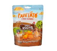 Friandises Pawtato pour Chien en Forme de Petit nœud (150 g) fabriqué avec 87% de patate Douce, de Riz et de levure de bière pour l'énergie, friandises Naturelles et délicieuses pour