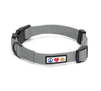 Pawtitas Collier de Chien recyclé avec Collier de Chiot Cousu réfléchissant fabriqué à partir de Bouteilles en Plastique collectées dans Les océans Petit Gris