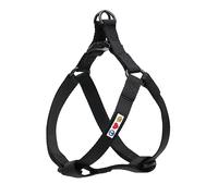 Pawtitas Harnais pour Chien de Taille Moyenne - Réglable - Anti-Traction - pour Chien - Couleur Unie - Léger - Noir