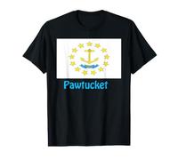Pawtucket Rhode Island Drapeau USA Souvenir T-Shirt Graphique avec Valeur