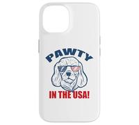 Pawty in The USA Lunettes de Soleil Motif Chien Basset Hound Coque pour iPhone 14