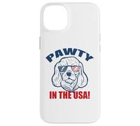 Pawty in The USA Lunettes de Soleil Motif Chien Basset Hound Coque pour iPhone 14 Plus