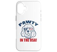 Pawty in The USA Lunettes de Soleil Motif Chien Basset Hound Coque pour iPhone 16 Plus