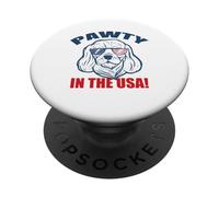 Pawty in The USA Lunettes de Soleil Motif Chien Basset Hound PopSockets PopGrip Adhésif