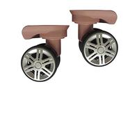 PawwJoy 1 Paire Roues Pivotantes de Remplacement pour Valise, roulettes Double Rangée Roulement Silencieux 95x90x90mm Nylon pour Malle Boîte Trolley- Rose d'or