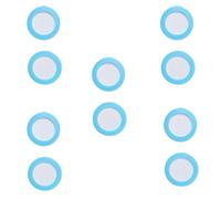 PawwJoy 10 Pièces Disque Diffuseur CO2 Céramique pour Aquarium, 2cm/0.79 inch, Tranche Dioxyde de Carbone avec Joint Silicone