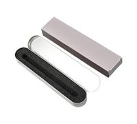 PawwJoy Boîte à Crayons Métal Rectangulaire avec Charnière Organisateur Fournitures Scolaires Antirouille- Doublure Eva Argentée