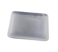 PawwJoy Bol à bijoux en sélénite pour table de chevet, support en pierre de plâtre, centre de table pour décoration de la maison, organisateur en cristal pour chambre à coucher, bureau - carré