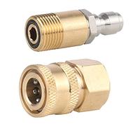 PawwJoy Ensemble d'adaptateurs de tuyau d'arrosage en laiton à connexion rapide de 6,35 mm M18 x 1,5 pour réservoir d'eau d'irrigation de pelouse