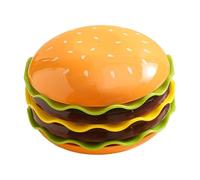 PawwJoy Ensemble d'assiettes et de bols empilables pour hamburger - Vaisselle multifonction pour la cuisine - 16 x 11,5 cm - 7 couches