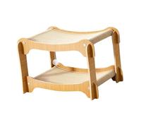 PawwJoy Griffoir pour chat à 2 niveaux avec surface en sisal 56 x 35,5 x 37 cm