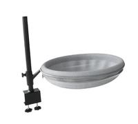 PawwJoy Lit de bureau surélevé rond pour chat - Lit souple rotatif à 360° - Hauteur réglable - Pour salle d'étude - Maison ou bureau - Mobilier pour animaux domestiques - Tissu en maille