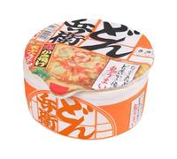 PawwJoy Lit pour Chat Ramen en Forme de Nouilles instantanées, Niche Confortable et Amovible pour Chien, Chiot, Chat- Orange M