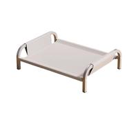 PawwJoy Lit surélevé pour animal domestique, portable, robuste et confortable avec cadre en métal pour petits chiens, chats d'intérieur, gris, L - gris, XL