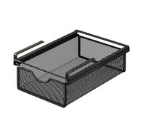 PawwJoy Panier à Tiroir Coulissant Suspendu, Organisateur de Rangement sous Armoire, Étagère, Bureau, Commode, Construction Acier, 4 Tailles- Xs
