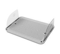 PawwJoy Tapis de litière pour chat double couche lavable fournitures pour animaux domestiques pour chaton Marchepied de lit portable pour salon 42 x 28,5 x 2,5 cm - Gris clair