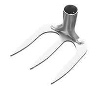 PawwJoy Tête de râteau de désherbage en acier au manganèse, tête de râteau agricole pour pelouse, aménagement paysager, cour - 3 dents de petite taille