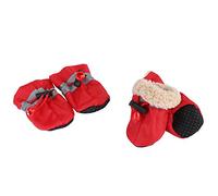 Pawz Lot de 4 Paires de Bottes d'été en Caoutchouc pour Chien avec Semelle antidérapante et Protections de Coussinet pour Chien avec Sangle réfléchissante, Bottes pour Animaux de (3)