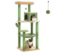 PAWZ Road Arbre a Chat Cactus 143 cm avec Hamac, Griffoirs et Niche, Vert