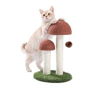 PAWZ Road Griffoir Chat Poteau Sisal à Griffer en Forme de Champignon pour Chaton Marron 48cm