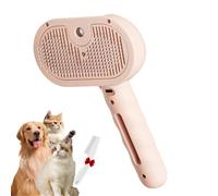 Pawzium Pets, Self-Cleaning Spray Cat Brush for Shedding, 3 in 1 Pet Steam Brush for Cat Dog Long Short Haired, Water Mist Hair Removal Comb, for Dogs and Cats, Remove Tangled (Pink #1)